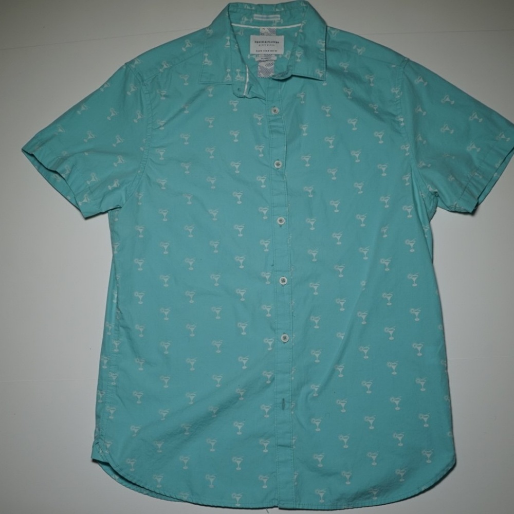 Denim & Flower Slim Fit Mens Slim Fit Short Sleeve